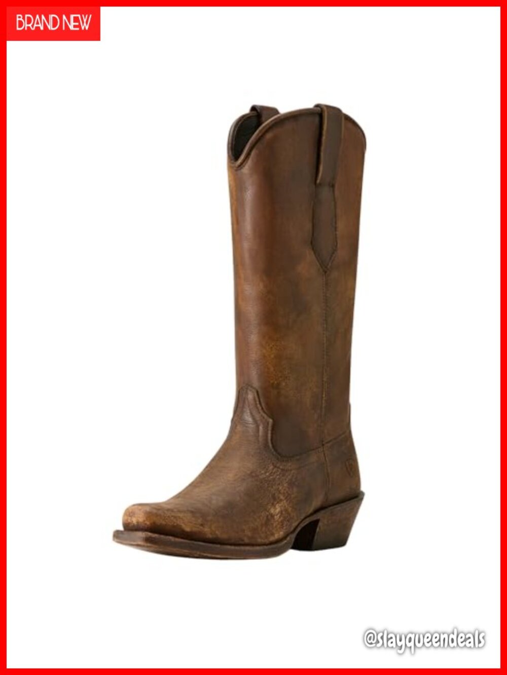 ARIAT Yellowstone Stockman Western Boot Leather Square Toe Calf High